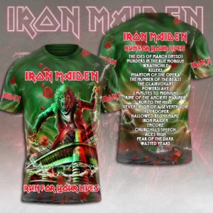 Iron Maiden World Tour 2026 3D Apparel Gift For Rock Fans Live Concert Season