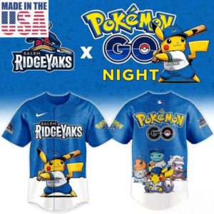Salem Ridgeyaks PokeMon Go Night 2026 Tournament Baseball Jersey