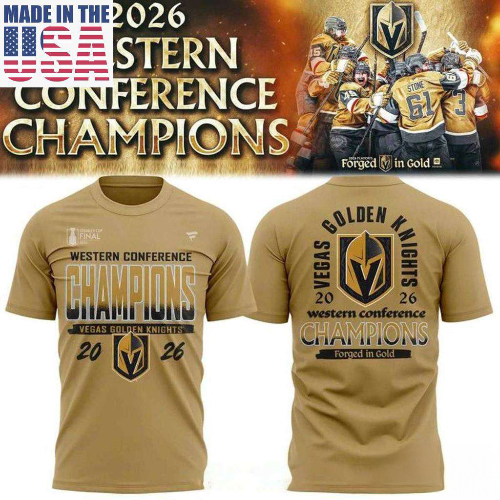 Vegas Golden Knights Western Conference Champions 2026 Locker Room T-Shirt