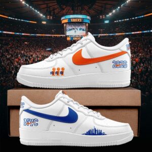 New York Knicks 2026 Nba Champions Air Force 1 Sneakers Gift For Basketball Fans