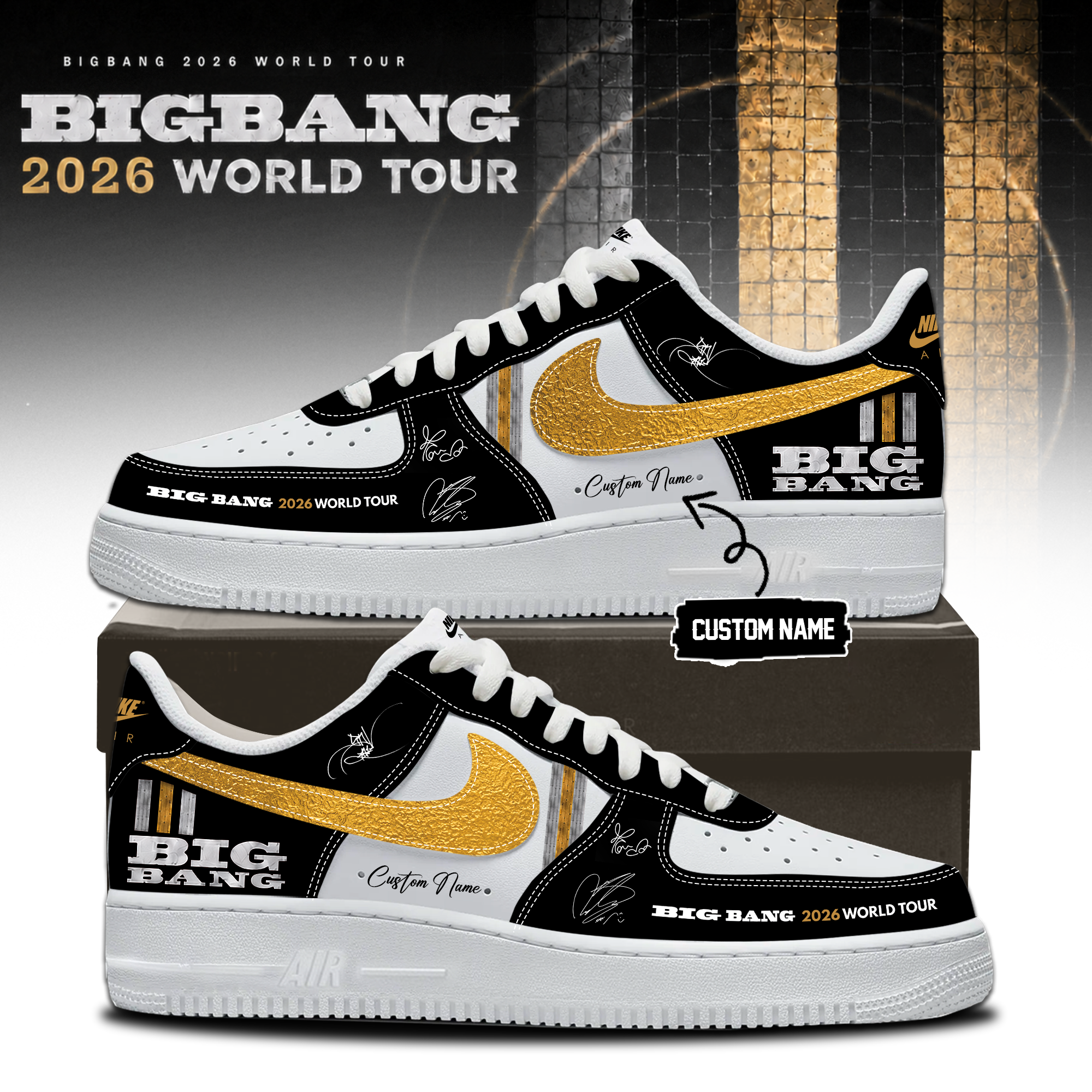 Bigbang 2026 World Tour Commemorative Sneakers Gift For Kpop Enthusiasts