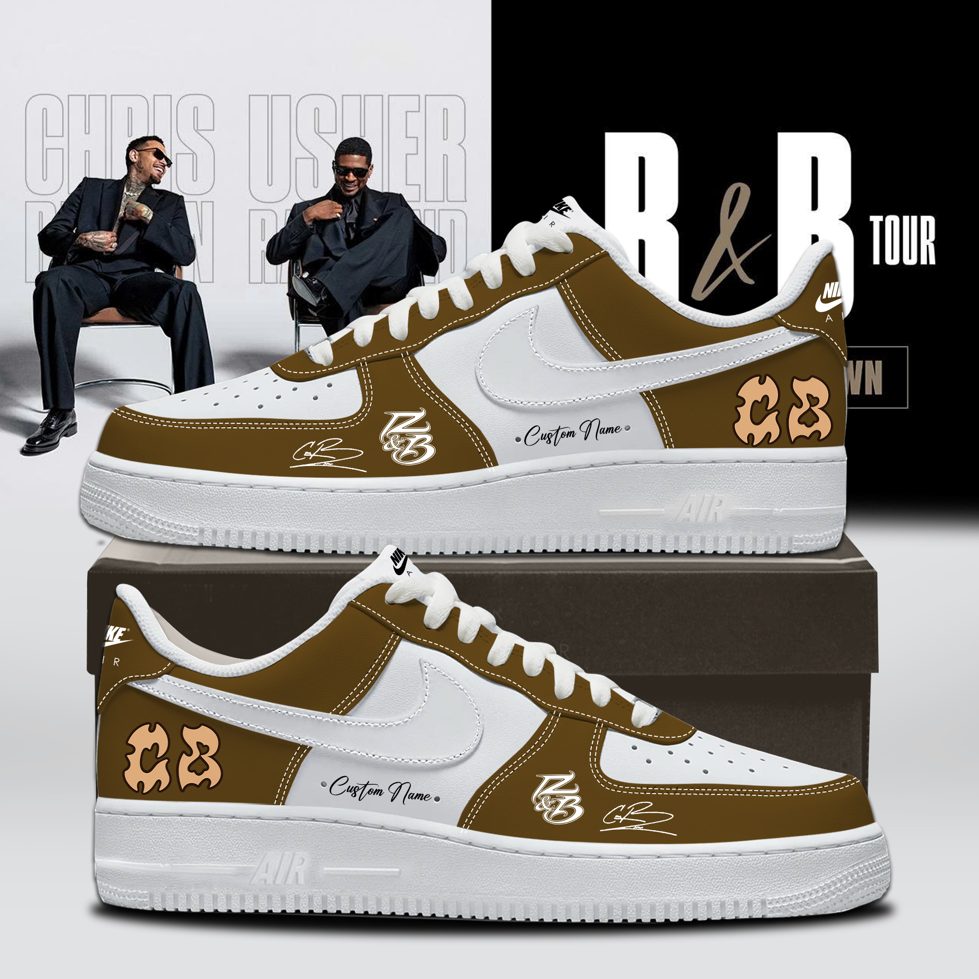 Chris Brown The R&B Tour 2026 Premium Signed Shoes Gift For Music Lovers