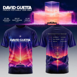 David Guetta France Tour 2026 Fan Collection T-Shirt Gift For Concert Goers
