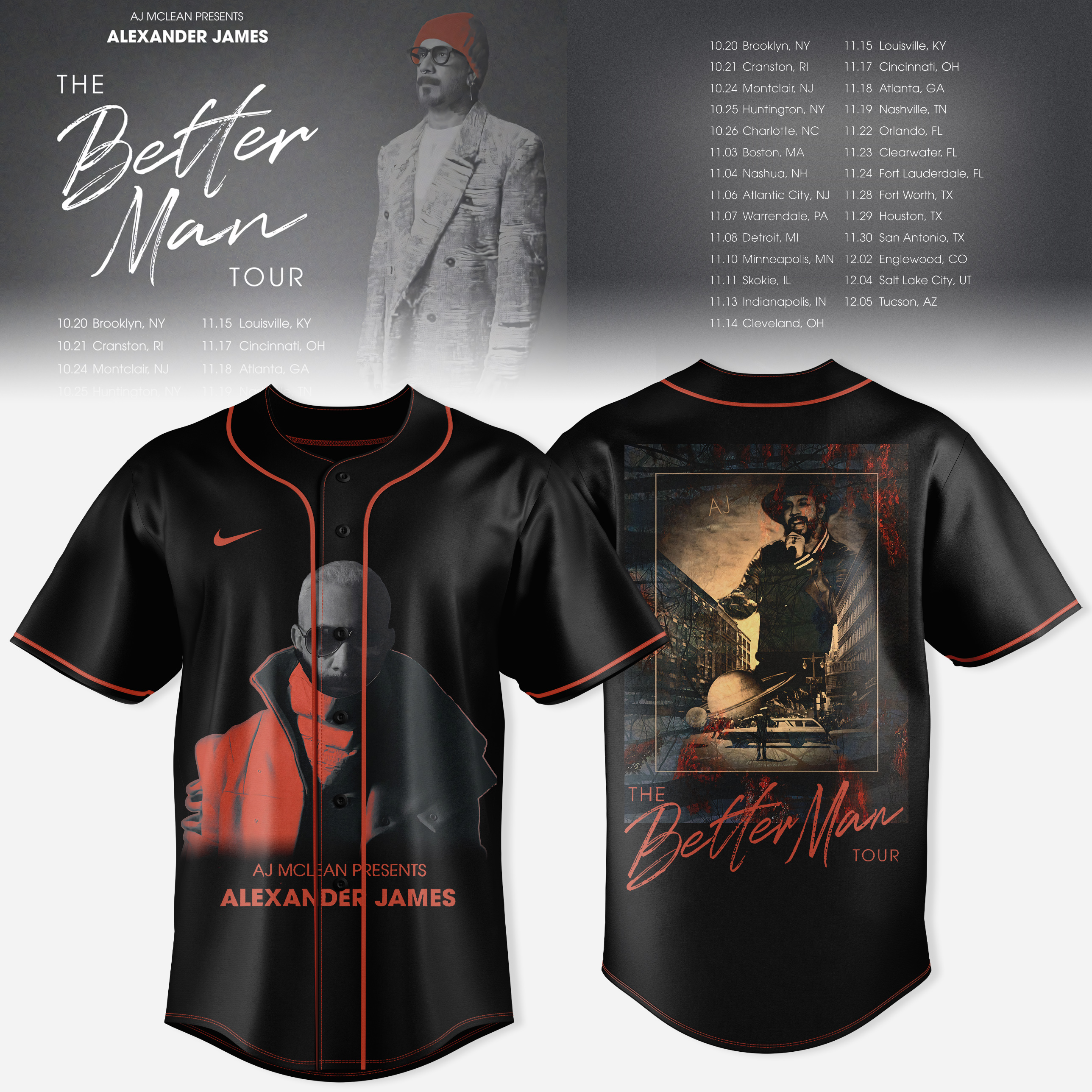 Aj Mclean The Better Man Tour Commemorative Jersey
