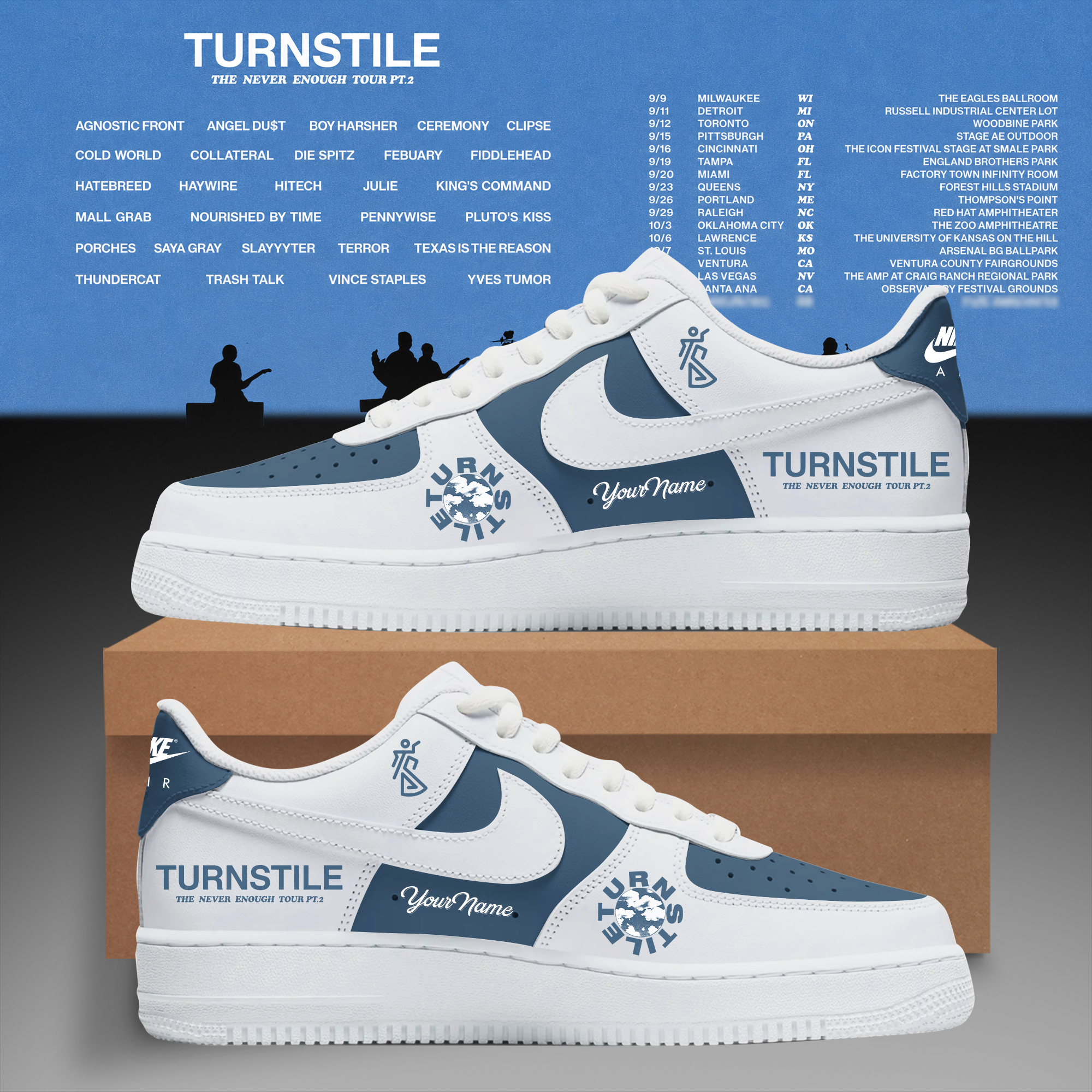 The Never Enough Tour Pt. 2 Custom Sneakers Gift For Music Lovers Collector Edition