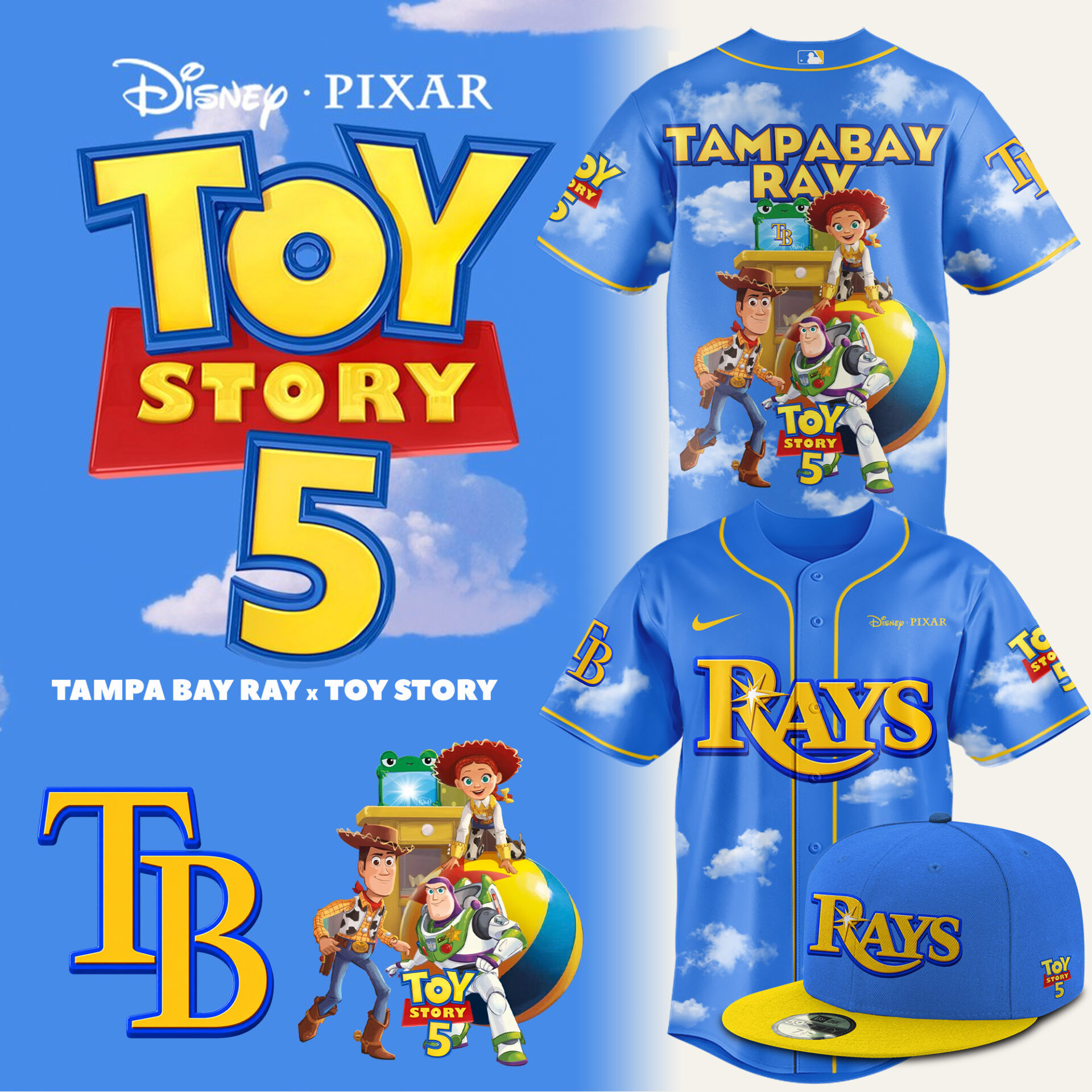 Tampa Bay Rays Toy Story 5 Theme Nights Jersey Gift For Baseball Fans 2026