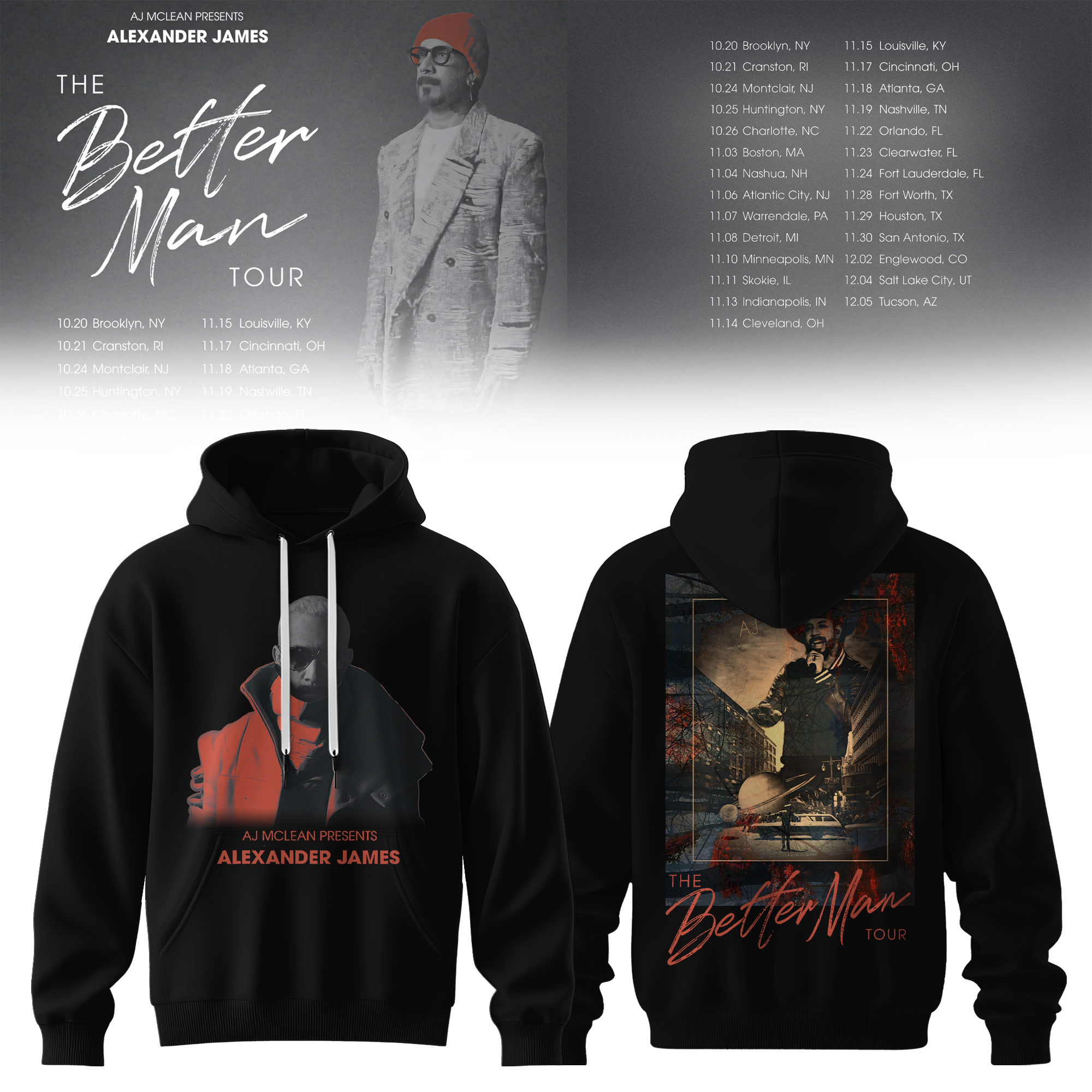 Aj Mclean The Better Man Tour Collector Edition Hoodie