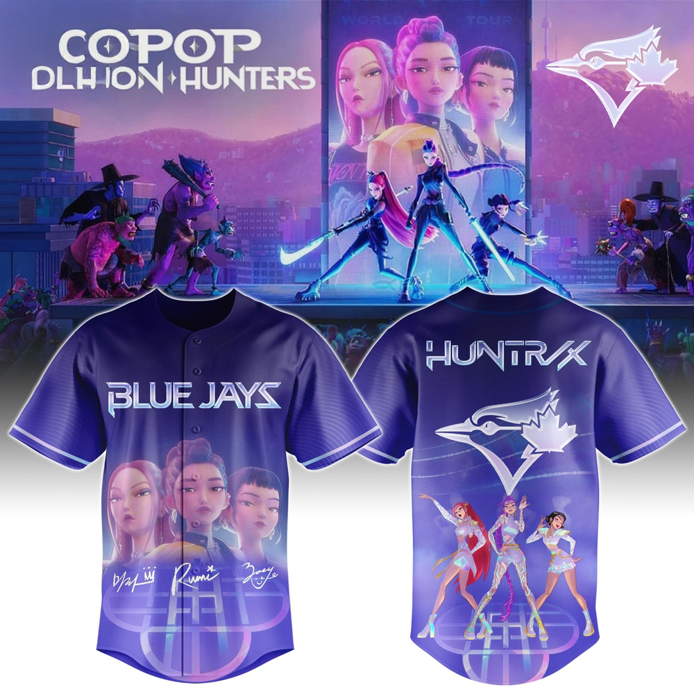 Toronto Blue Jays Kpop Demon Hunters Night Baseball Jersey Gift For Blue Jays Fans 2026