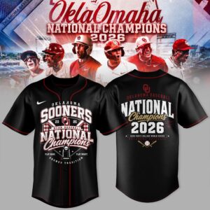 Oklahoma Sooners Baseball 2026 National Champions Legacy Baseball Jersey