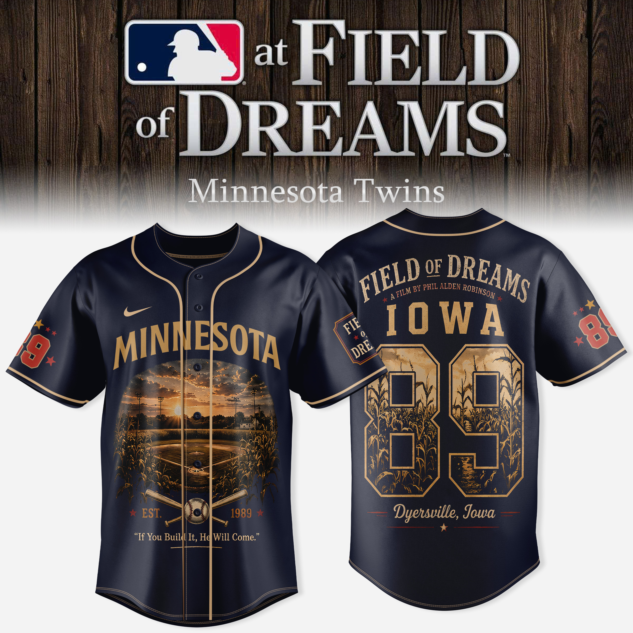 Field Of Dreams X Minnesota Twins Special Edition Baseball Jersey