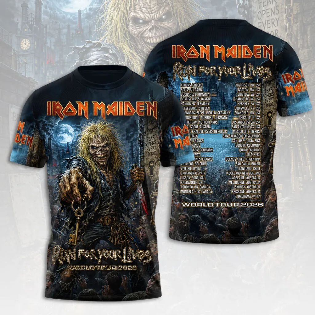 Iron Maiden Anniversary Tour 2026 3D Apparel Gift For Collectors