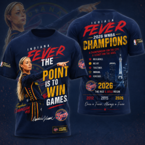 Indiana Fever 2026 Wnba Champions 3D T-Shirt Sophie Cunningham The Point Is To Win Games Shirt Basketball Fan Gift