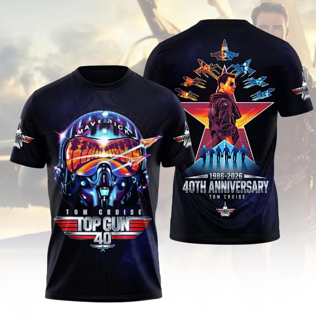 Top Gun Celebration 3D Apparel Gift For Aviation Fans