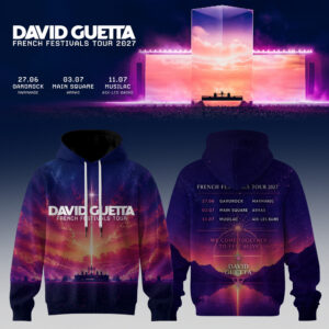 David Guetta France Tour 2026 Premium Fan Hoodie