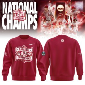 Oklahoma Sooners 2026 Mens College World Series Champions Sweatshirt Gift For Sooners Supporters