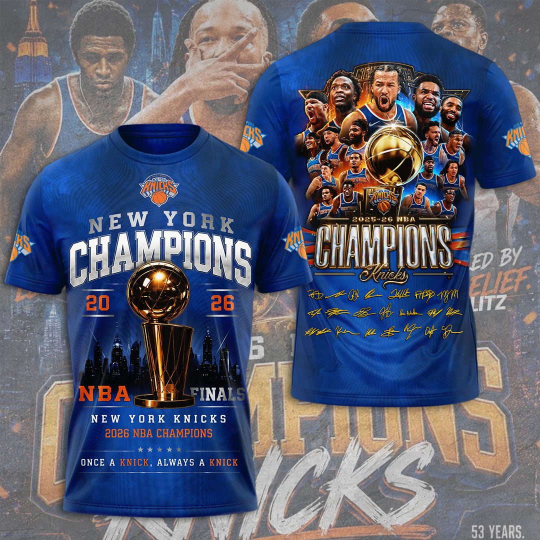 New York Knicks Nba Finals Champions 2026 3D Apparel Gift For Nba Supporters Championship Year