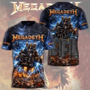 Megadeth This Was Our Life World Tour 2026 3D Apparel Gift For Metalheads