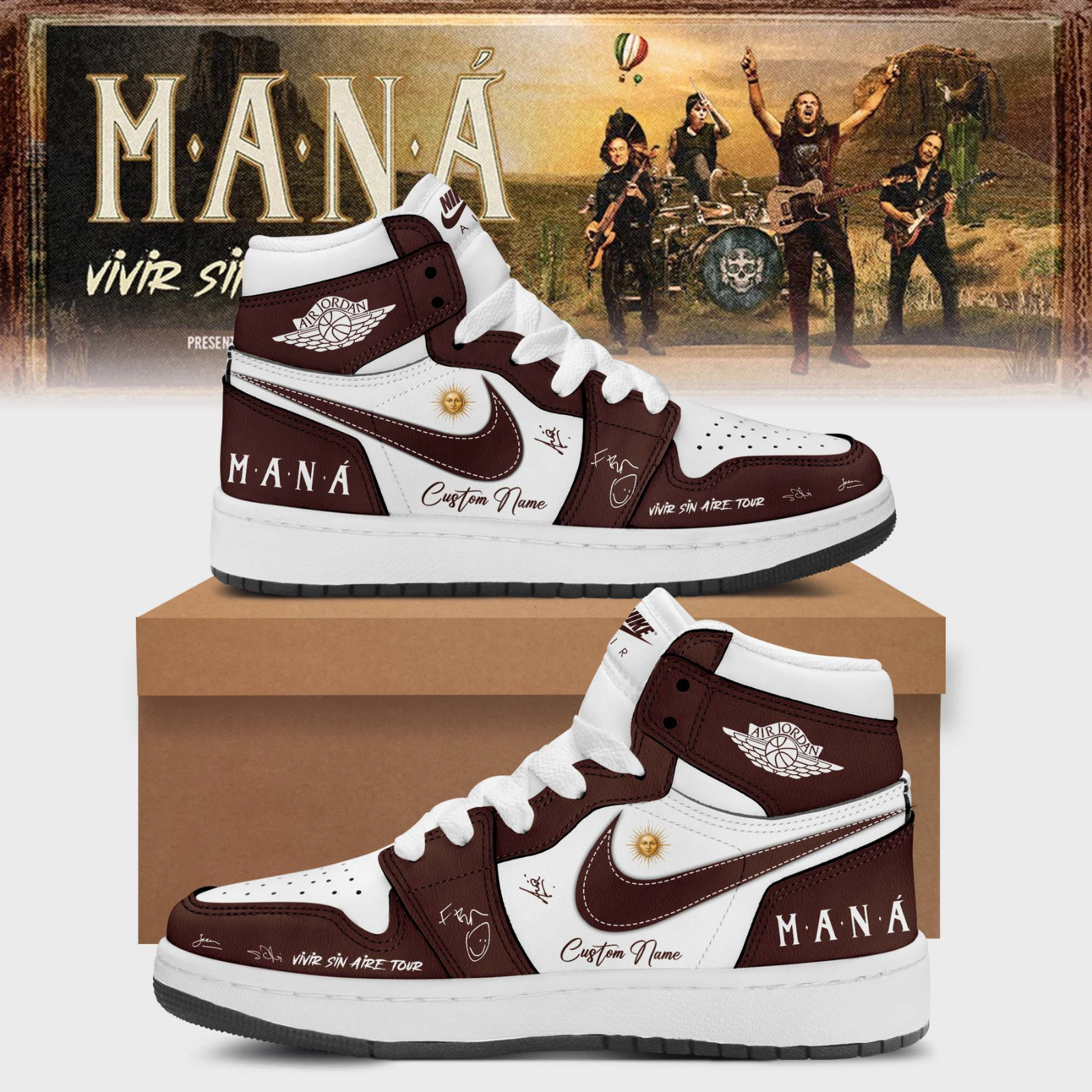 Man? Vivir Sin Aire Tour Fan Edition Shoes Gift For Music Fans