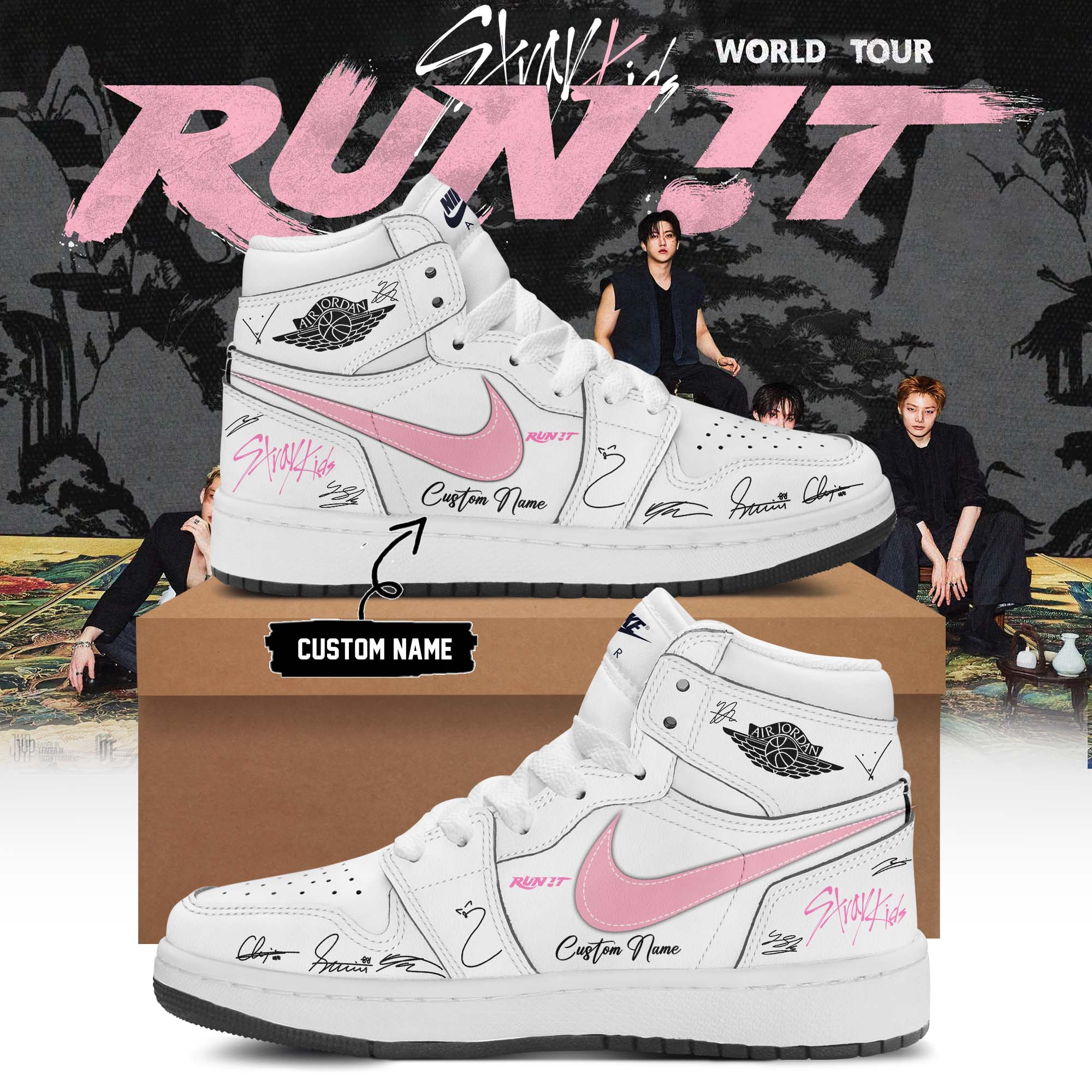 Stray Kids Run It World Tour 2026 Signature Tour Shoes Gift For Music Fans