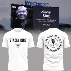 Remembering Stacey King The Voice Of Bulls T-Shirt Gift For Chicago Basketball Fans