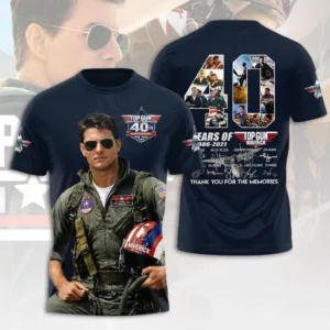 Top Gun Anniversary Graphic 3D Apparel Gift For Fans 2026