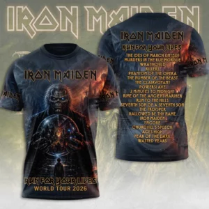 Iron Maiden Tour 2026 3D Apparel Gift For Heavy Metal Enthusiasts Concert Collection
