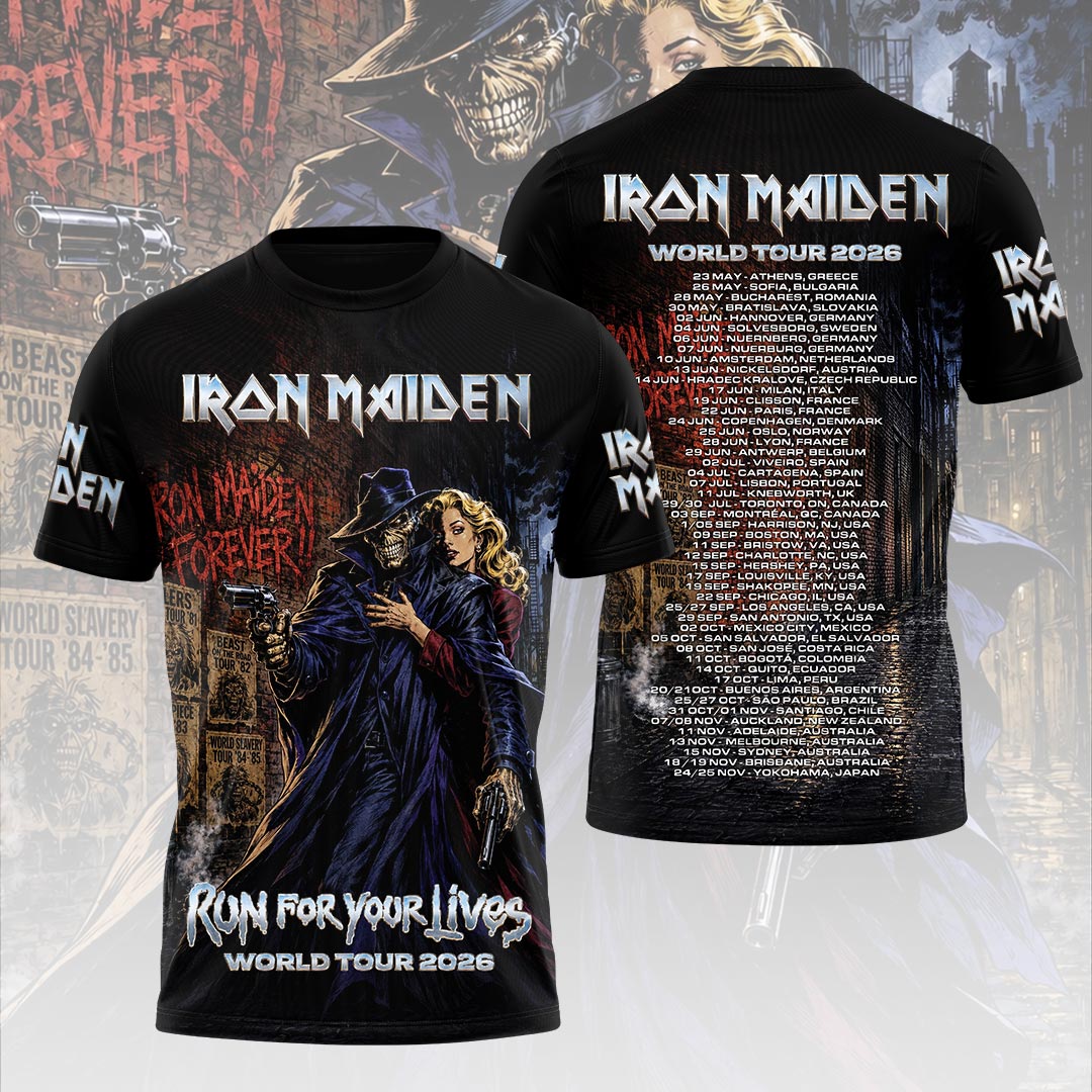 Iron Maiden World Tour 2026 3D Apparel Gift For Heavy Metal Fans Tour Edition
