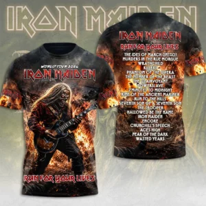 Iron Maiden Live World Tour 2026 3D Apparel Gift For Metalheads Concert Season