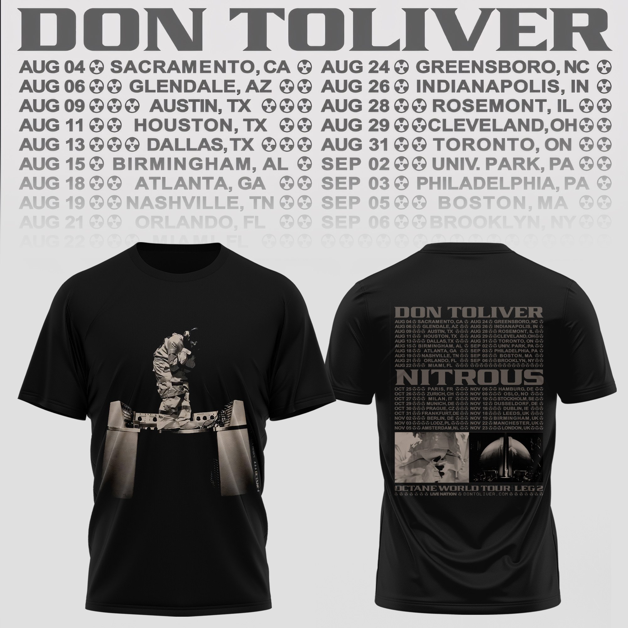 Don Toliver Octane Tour Signed T-Shirt Gift For Tour Merchandise Collectors