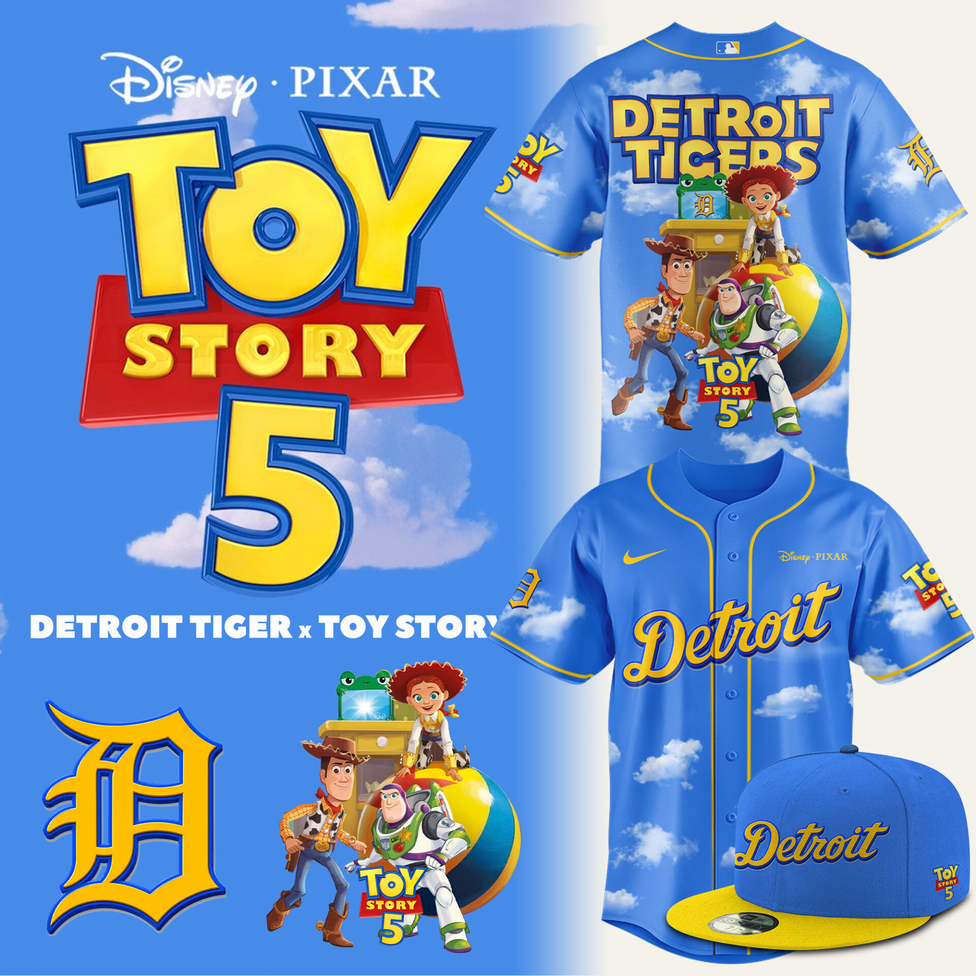 Detroit Tigers Toy Story 5 Theme Nights Jersey Gift For Tigers Fans 2026