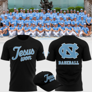 North Carolina Tar Heels Jesus Won 2026 Black T-Shirt Gift For College Sports Fans
