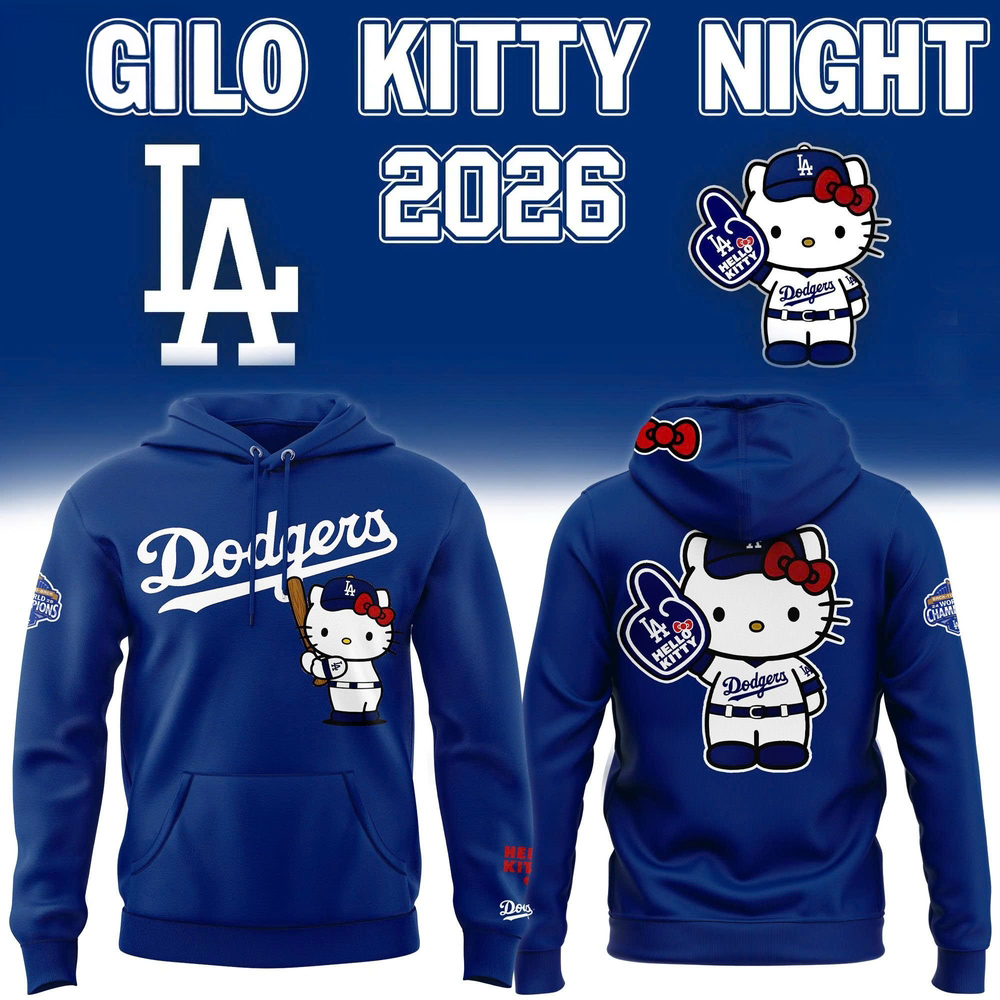 Los Angeles Dodgers 2026 Hello Kitty Night Fan Hoodie