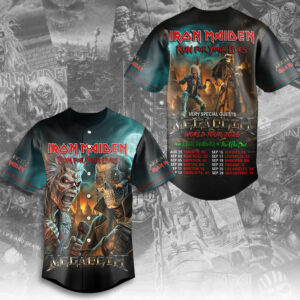 Iron Maiden X Megadeth Baseball Jersey Gift For Rock Music Fans Concert Season