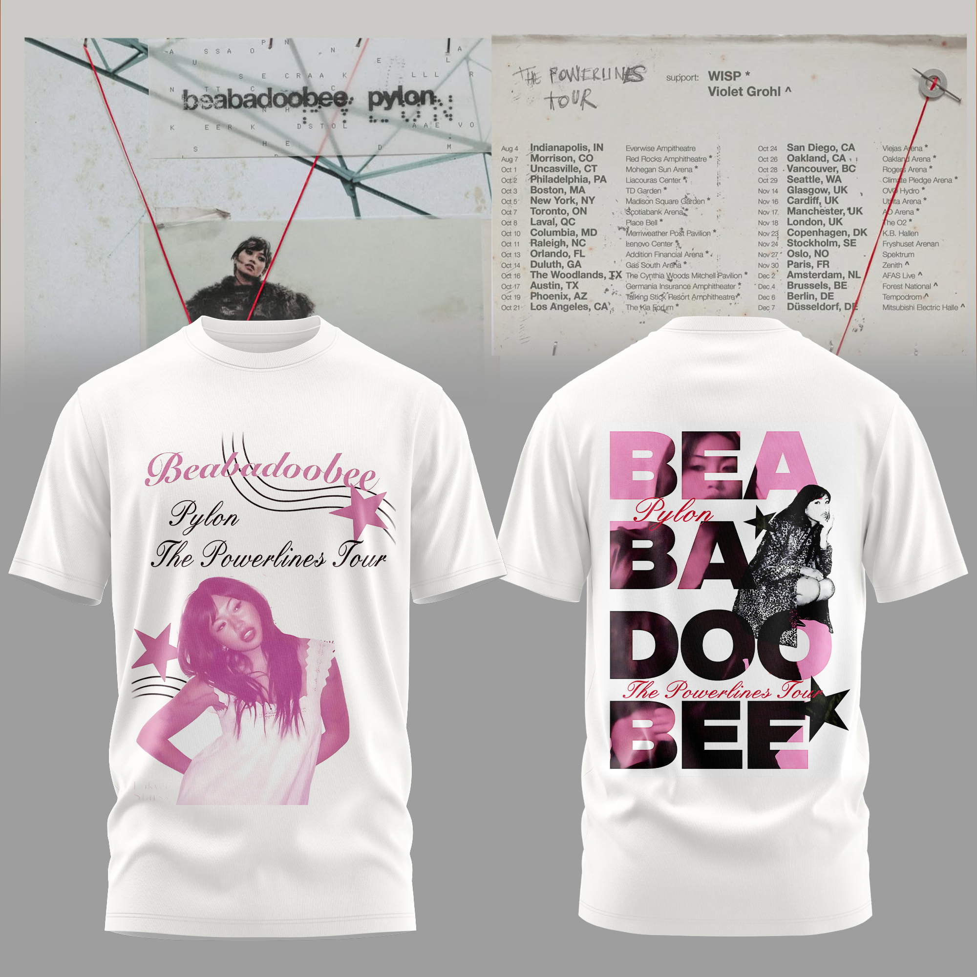 Beabadoobee The Powerlines Tour 2026 Collector Graphic T-Shirt