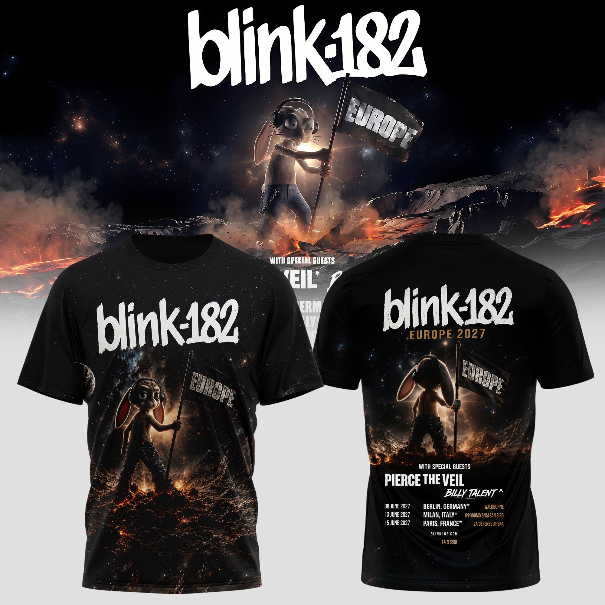 Never Grew Up Europe Tour Edition Limited T-Shirt Gift For Merchandise Collectors