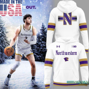 Northwestern Wildcats Basketball White Out Uniform Fan Hoodie