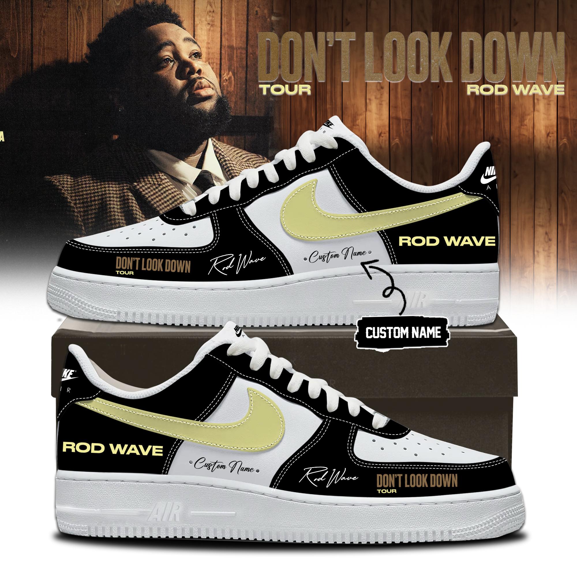 Rod Wave Dont Look Down Tour 2026 Limited Collector Shoes Gift For Dedicated Fans