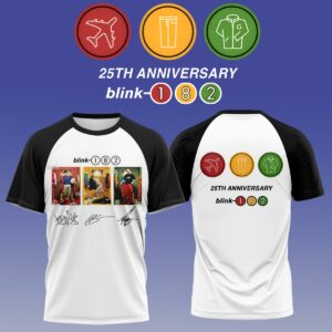 Blink182 Anniversary Collection Limited Edition Signature T-Shirt Gift For Punk Rock Fans