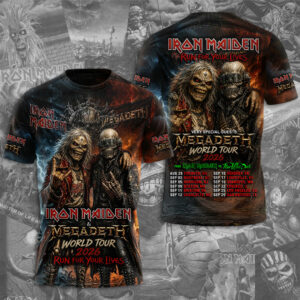 Iron Maiden X Megadeth World Tour 2026 3D Apparel Gift For Rock Fans Tour Merchandise