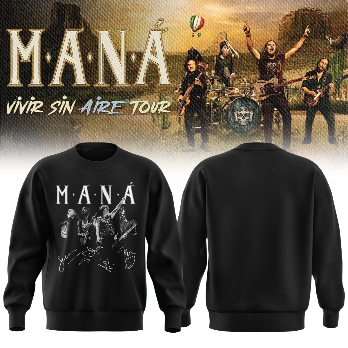 Manna Vivir Sin Aire Tour Sweatshirt Gift For Concert Fans