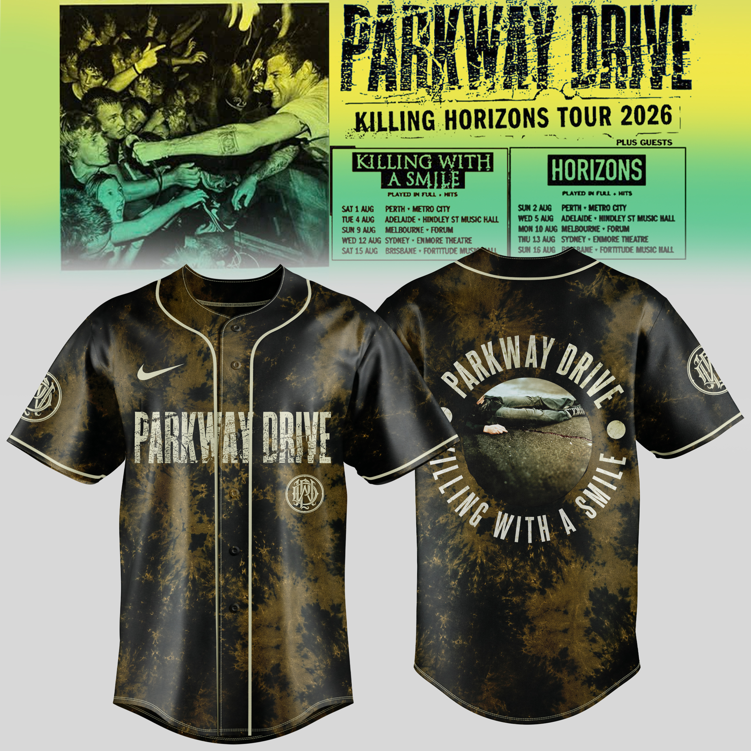 Killing With A Smile Heritage Baseball Jersey Gift For Parkway Drive Fans
