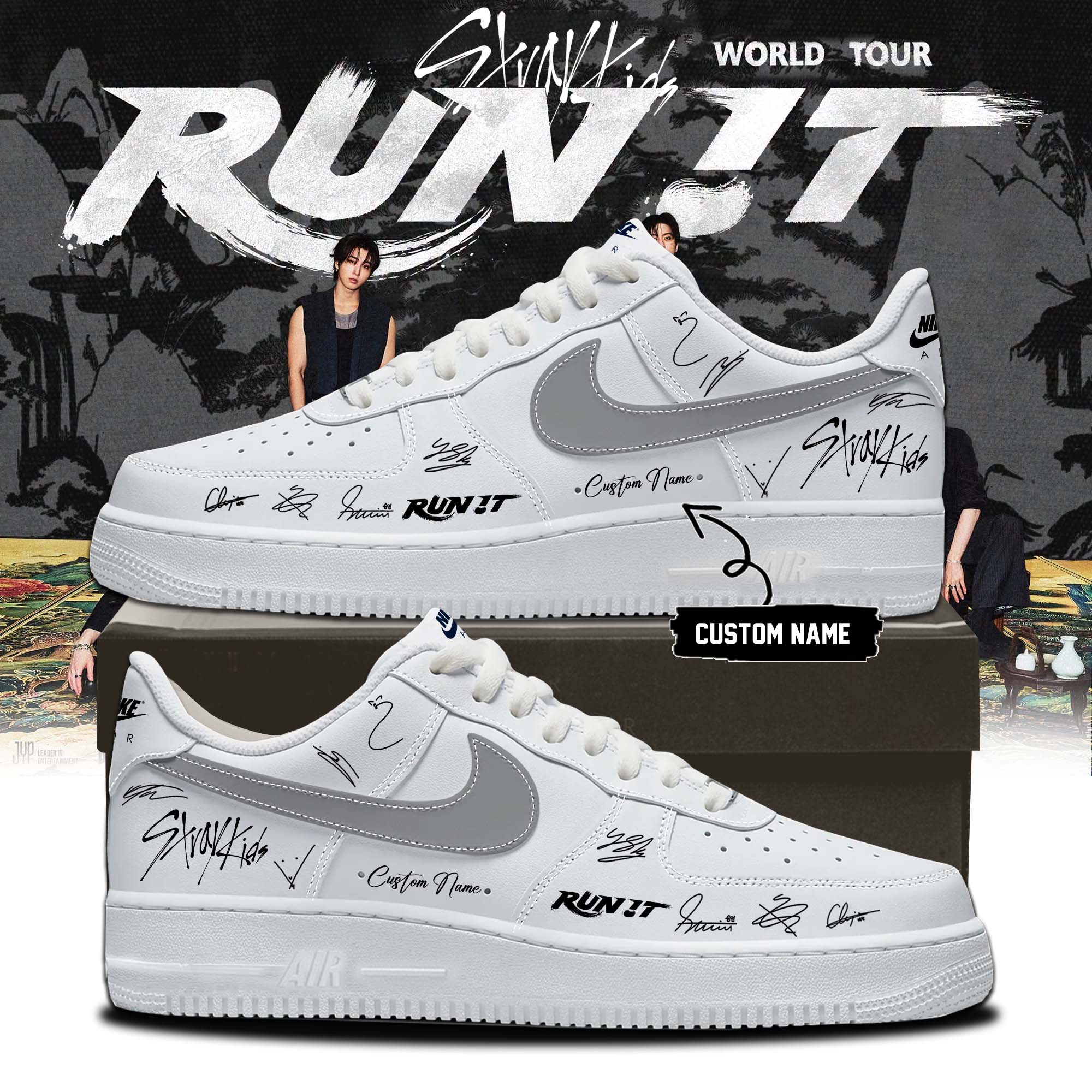 Stray Kids Run It World Tour 2026 Premium K-Pop Shoes Gift For K-Pop Lovers