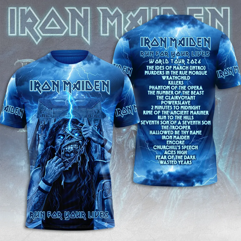 Iron Maiden Tour 2026 3D Apparel Gift For Rock Music Supporters