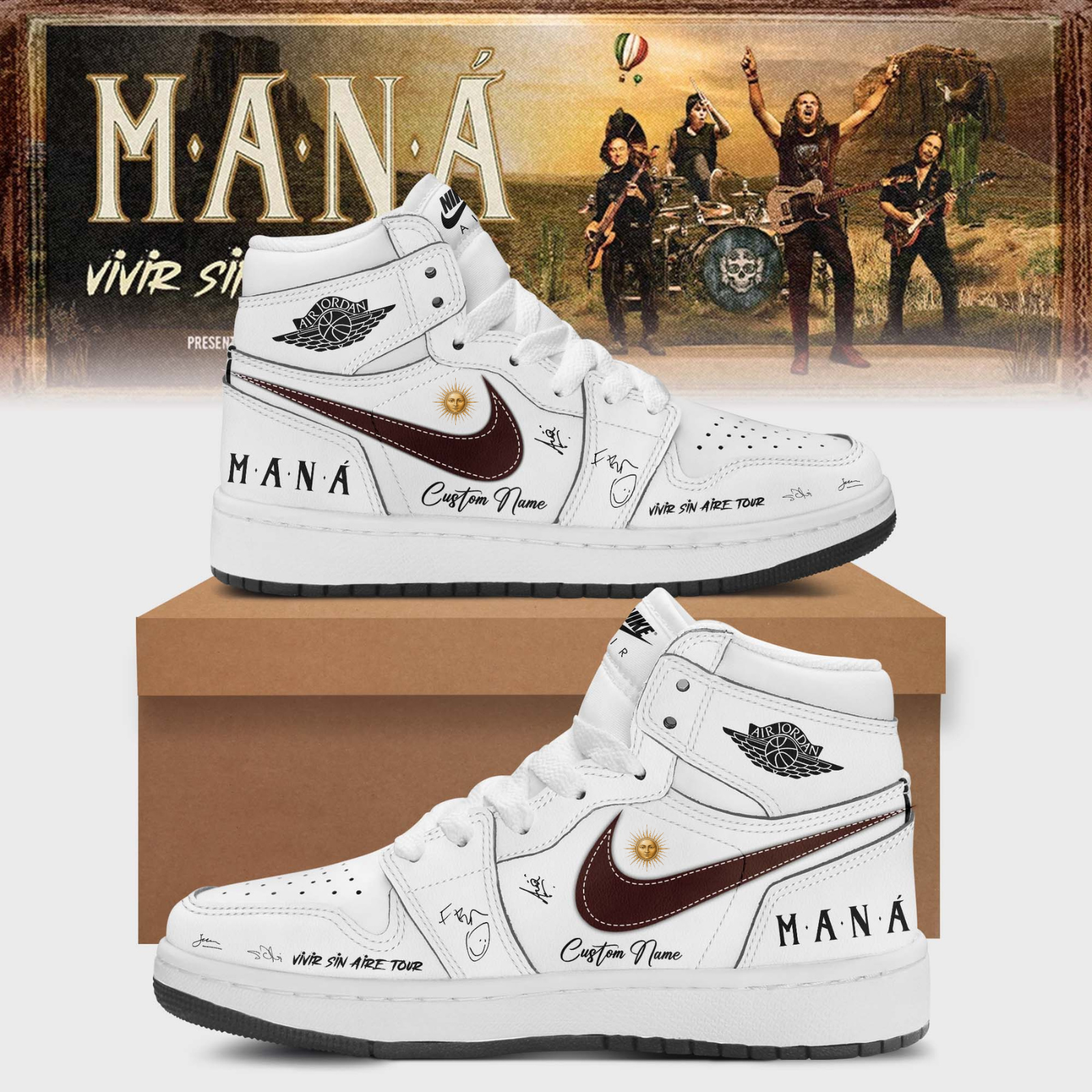 Man? Vivir Sin Aire Tour Live Concert Shoes Gift For Concert Lovers