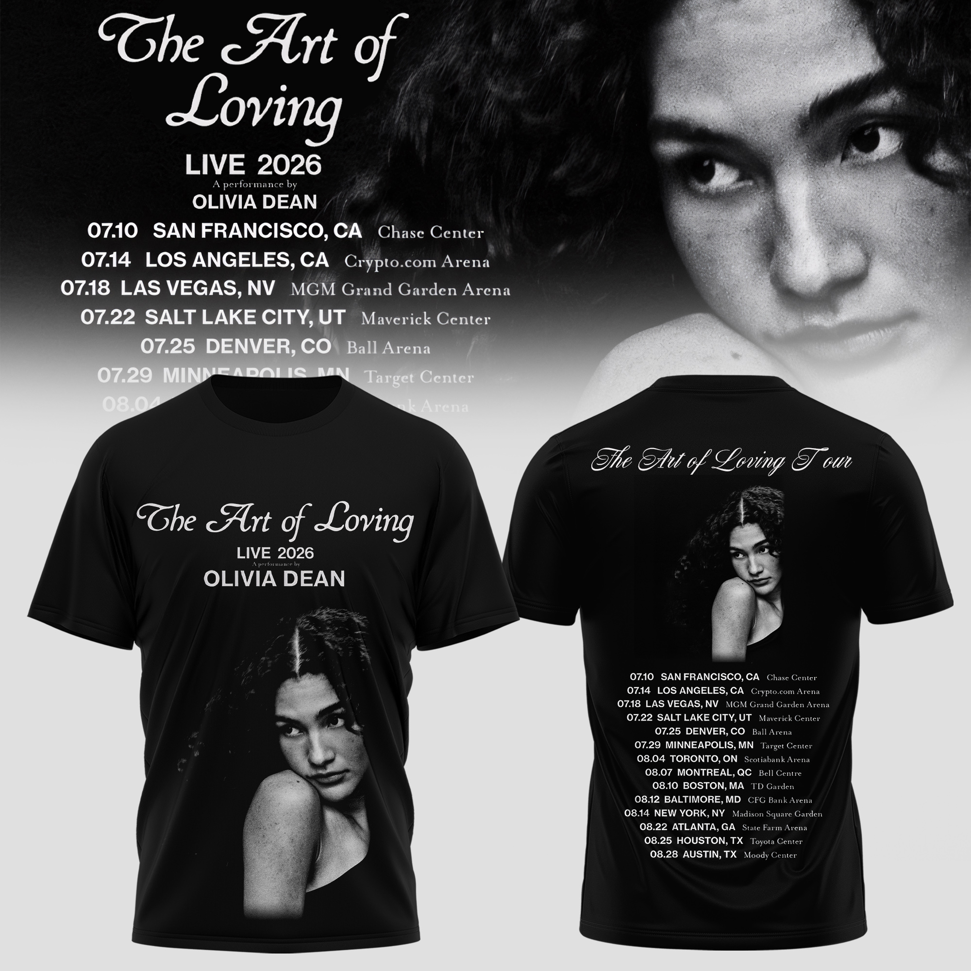 Olivia Dean The Art Of Loving Premium Fan T-Shirt Collection