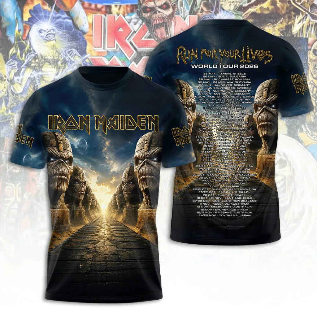 Iron Maiden World Tour 2026 Limited Edition 3D Apparel Gift For Collectors