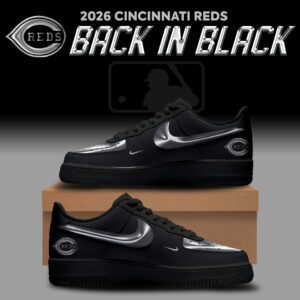 Cincinnati Reds Back In Black 2026 Shoes Gift For Baseball Lovers