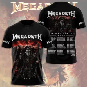 Megadeth World Tour 2026 3D Apparel Gift For Rock Music Lovers