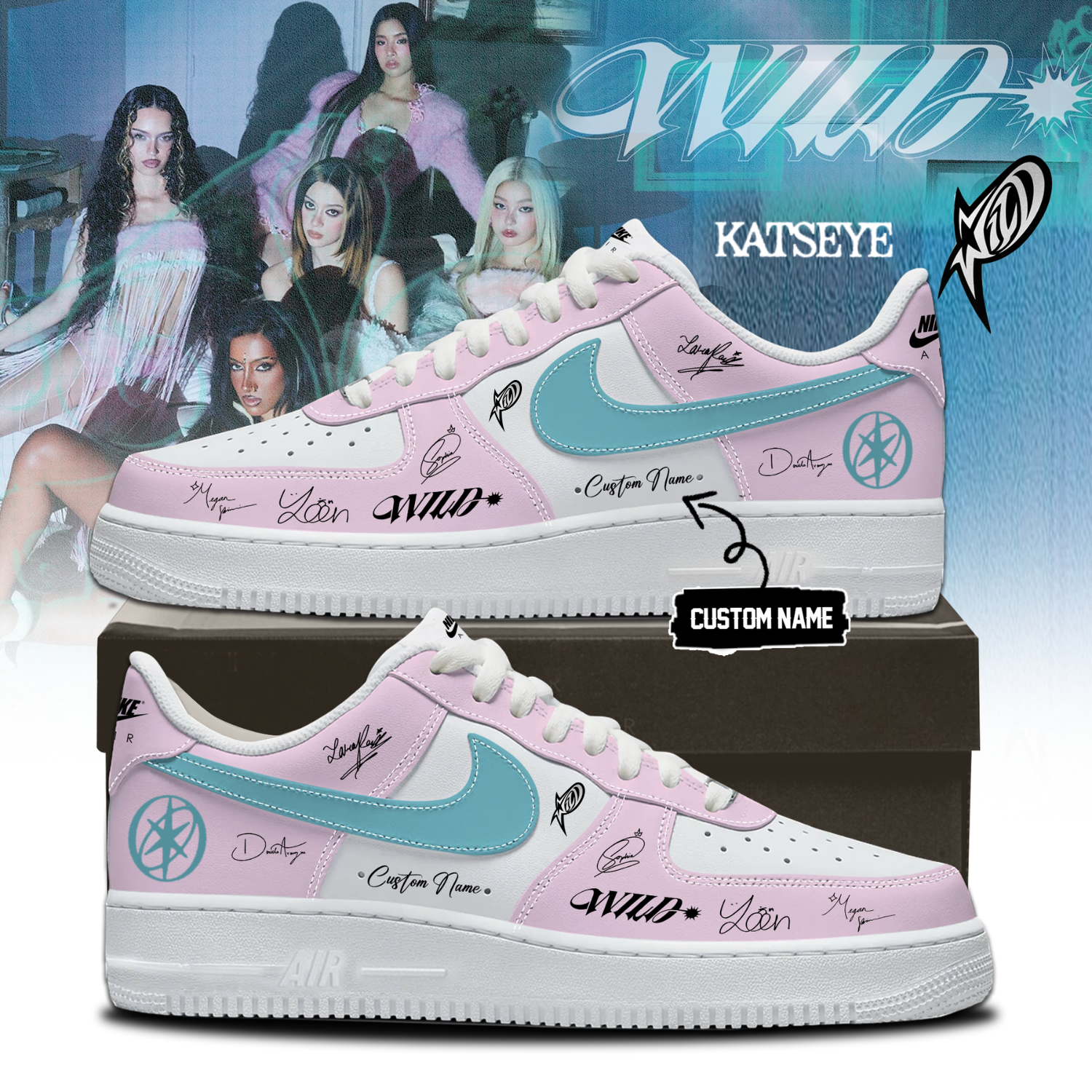 Katseye The Wildworld Tour 2026 Collector Tour Signature Shoes Gift For Tour Supporters