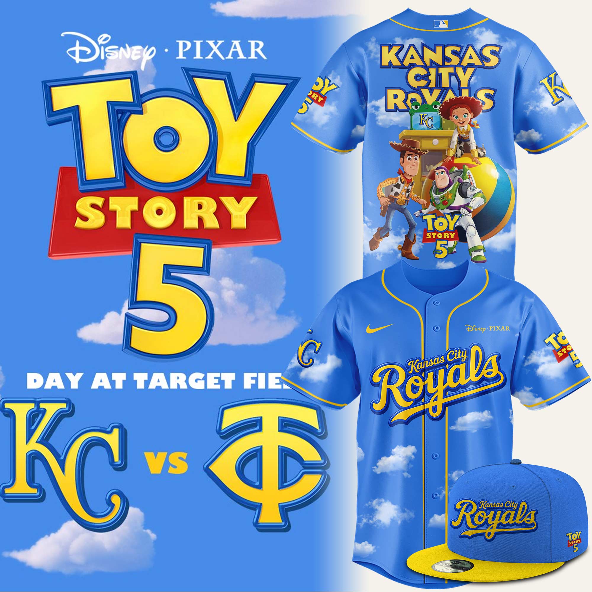 Kansas City Royals Toy Story 5 Theme Nights Jersey Gift For Baseball Fans 2026